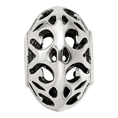 Sterling Silver Antiqued Hollow Bead – view 4