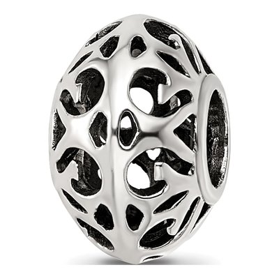 Sterling Silver Antiqued Hollow Bead