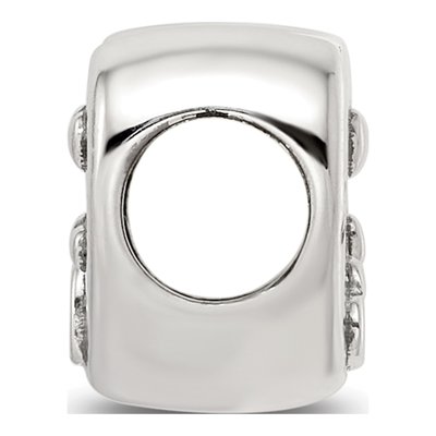 Sterling Silver Crystal Antiqued Heart Bead – view 3