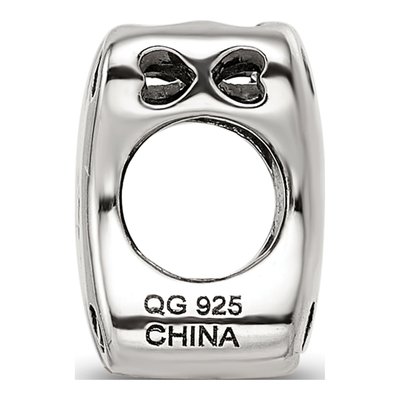 Sterling Silver CZ Enamel Dog Bone Bead – view 3