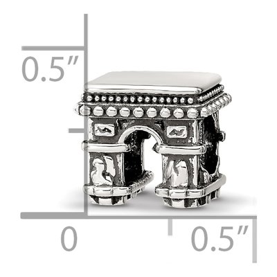 Sterling Silver Arc de Triomphe Bead – view 6
