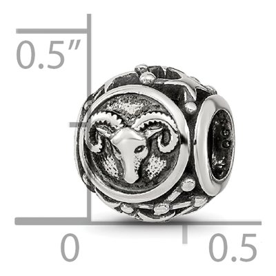 Sterling Silver Aries Zodiac Bead – view 7
