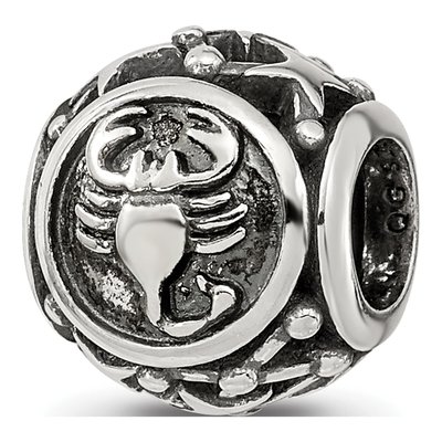 Sterling Silver Scorpio Zodiac Bead