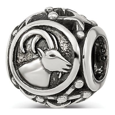 Sterling Silver Capricorn Zodiac Bead