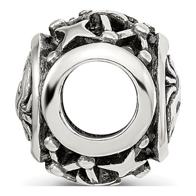 Sterling Silver Antiqued Zodiac Cancer Bead – view 3