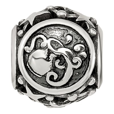 Sterling Silver Aquarius Zodiac Bead – view 5