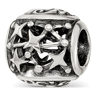 Sterling Silver Aquarius Zodiac Bead – view 6