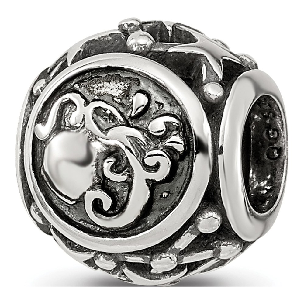 Sterling Silver Aquarius Zodiac Bead