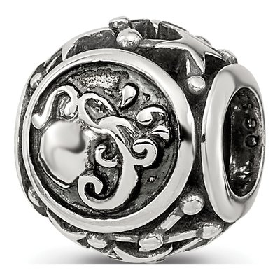 Sterling Silver Aquarius Zodiac Bead