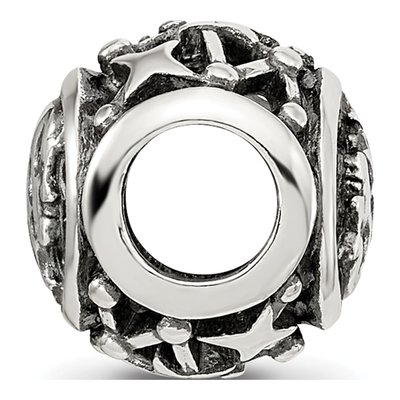 Sterling Silver Antiqued Virgo Zodiac Bead – view 3