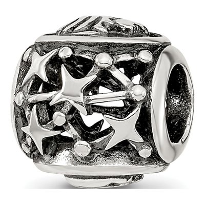 Sterling Silver Antiqued Virgo Zodiac Bead – view 6