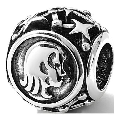 Sterling Silver Antiqued Virgo Zodiac Bead – view 8