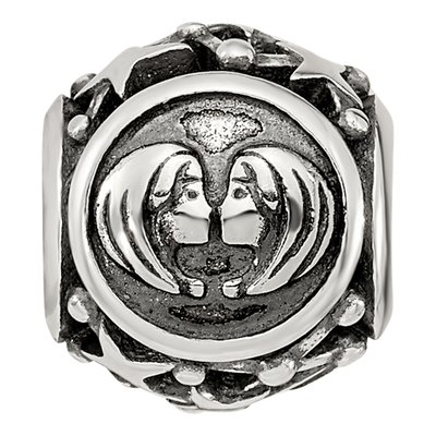 Sterling Silver Zodiac Gemini Bead – view 5