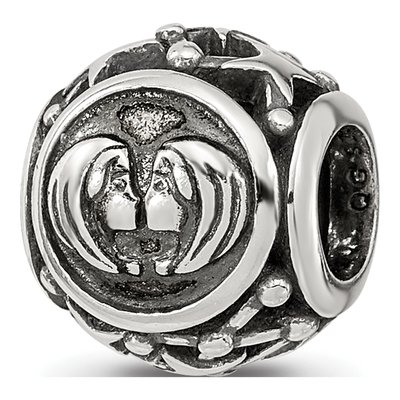 Sterling Silver Zodiac Gemini Bead