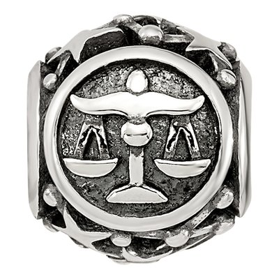 Sterling Silver Libra Zodiac Bead – view 4
