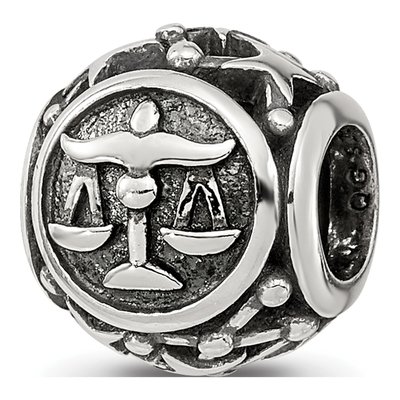 Sterling Silver Libra Zodiac Bead