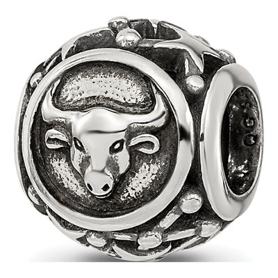 Sterling Silver Taurus Zodiac Bead