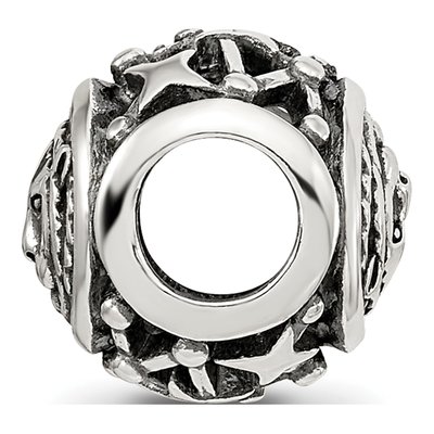 Sterling Silver Antiqued Leo Zodiac Bead – view 3