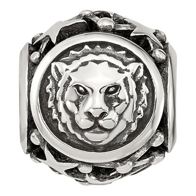 Sterling Silver Antiqued Leo Zodiac Bead – view 5