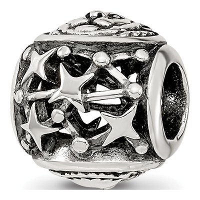Sterling Silver Antiqued Leo Zodiac Bead – view 6