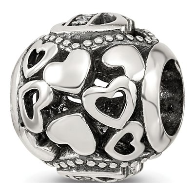 Sterling Silver CZ Letter B Bead – view 6