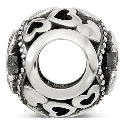 Sterling Silver CZ Letter C Bead – view 3
