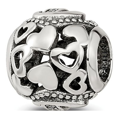 Sterling Silver CZ Letter D Bead – view 6