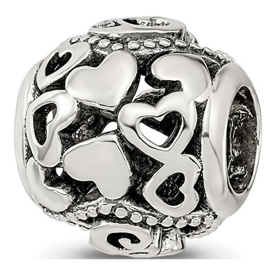 Sterling Silver CZ Letter E Bead – view 6
