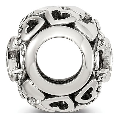Sterling Silver CZ Letter H Bead – view 3