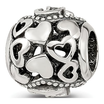 Sterling Silver CZ Letter T Bead – view 6