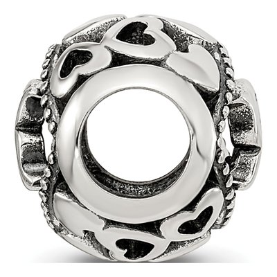 Sterling Silver CZ Letter K Bead – view 3