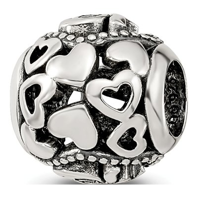 Sterling Silver CZ Letter K Bead – view 6