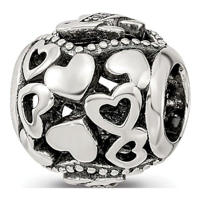 Sterling Silver CZ Letter L Bead – view 6