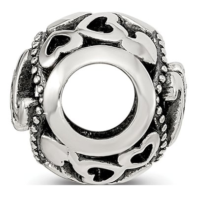 Sterling Silver CZ Letter M Bead – view 3