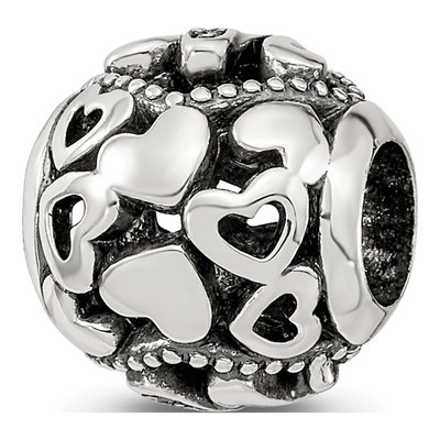 Sterling Silver CZ Letter M Bead – view 6