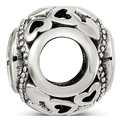 Sterling Silver CZ Letter O Bead – view 3