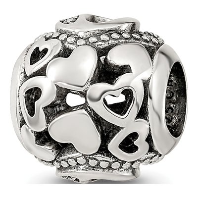 Sterling Silver CZ Letter O Bead – view 5