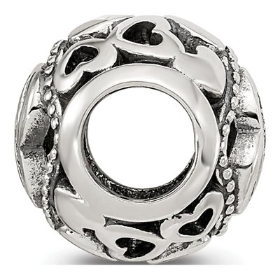 Sterling Silver CZ Letter P Bead – view 3