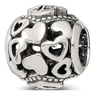 Sterling Silver CZ Letter P Bead – view 6