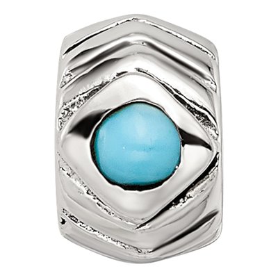 Sterling Silver Turquoise Bead – view 5