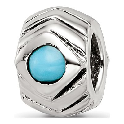 Sterling Silver Turquoise Bead