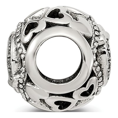 Sterling Silver CZ Letter Q Bead – view 3