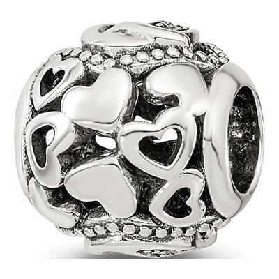 Sterling Silver CZ Letter Q Bead – view 6