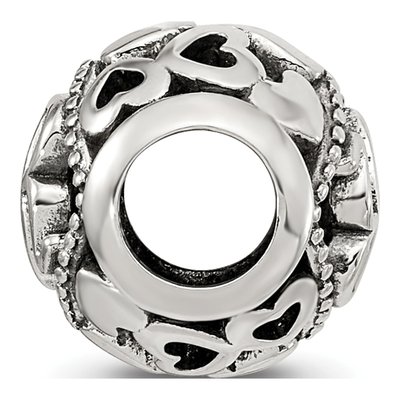 Sterling Silver CZ Letter R Bead – view 3