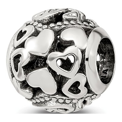 Sterling Silver CZ Letter R Bead – view 6
