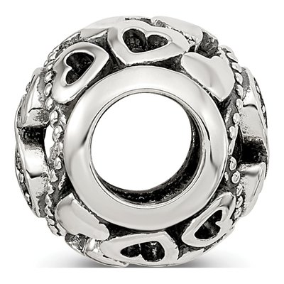 Sterling Silver CZ Letter S Bead – view 3