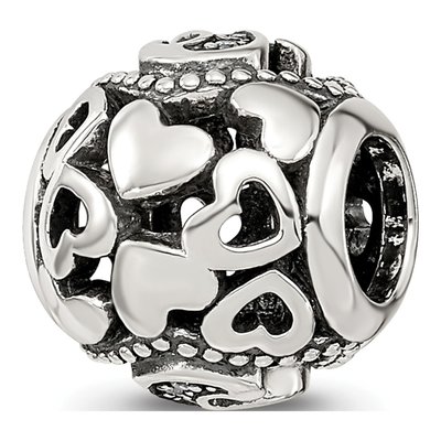 Sterling Silver CZ Letter S Bead – view 6