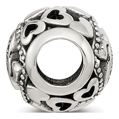 Sterling Silver CZ Letter J Bead – view 3