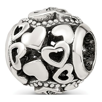 Sterling Silver CZ Letter J Bead – view 6