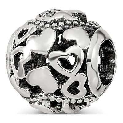 Sterling Silver CZ Letter U Bead – view 6